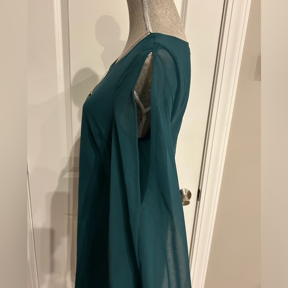 As U Wish Emerald Green Jr Women’s Dress from Belk with Attached Necklace SzJr M - Picture 6 of 11